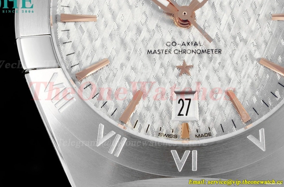 SS Constellation Textured ORF 39mm SS A8800 Dial White 0213
